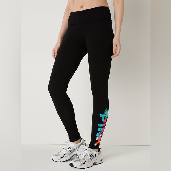 💕VS Pink COTTON FOLDOVER LEGGINGS IN FULL LENGTH - Picture 1 of 12